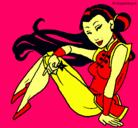 Dibujo Princesa ninja pintado por MIMI