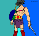 Dibujo Gladiador pintado por seva
