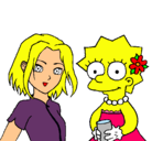 Dibujo Sakura y Lisa pintado por Rubenikis