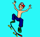 Dibujo Skater pintado por el chido