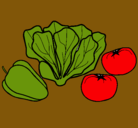 Dibujo Verduras pintado por andy