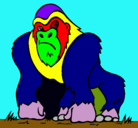 Dibujo Gorila pintado por gorilon