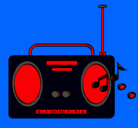 Dibujo Radio cassette 2 pintado por josue