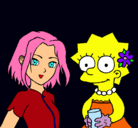 Dibujo Sakura y Lisa pintado por liz-chan