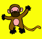 Dibujo Mono pintado por vampira