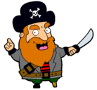Dibujo Pirata pintado por barbarroja
