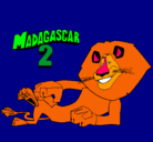 Dibujo Madagascar 2 Alex pintado por ruth cerezo