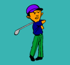 Dibujo Jugador de golf pintado por sandrita