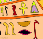 Dibujo Jeroglífico pintado por egiptooLuk