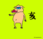 Dibujo Cerdo  pintado por yyayuuuuuu