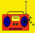 Dibujo Radio cassette 2 pintado por klaudhia
