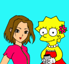 Dibujo Sakura y Lisa pintado por libertad23
