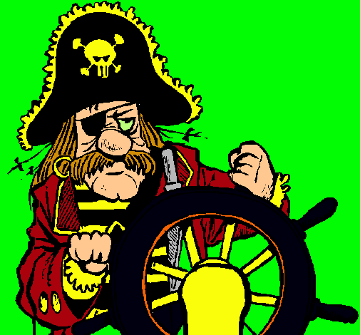 Dibujo Capitán pirata pintado por amalia