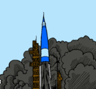 Dibujo Lanzamiento cohete pintado por ELOY