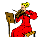 Dibujo Dama violinista pintado por melissa23