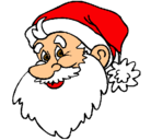 Dibujo Cara Papa Noel pintado por nose
