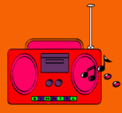 Dibujo Radio cassette 2 pintado por mercedes