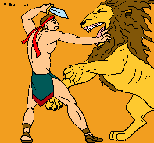 Gladiador contra león