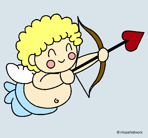 Dibujo Cupido pintado por hitany
