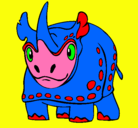Dibujo Rinoceronte pintado por talibana