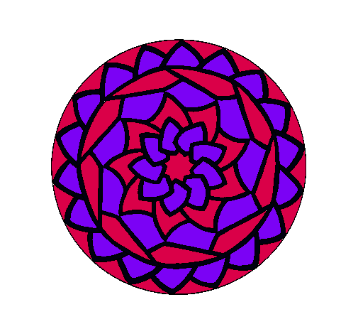 Dibujo Mandala 1 pintado por lessys