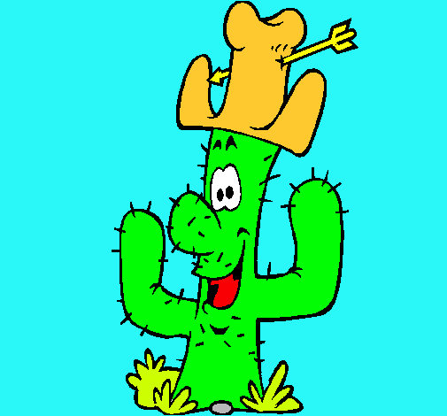 Cactus con sombrero