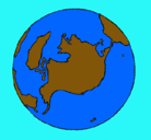 Dibujo Planeta Tierra pintado por elias