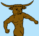 Dibujo Cabeza de búfalo pintado por Toro