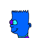 Dibujo Bart pintado por pedo