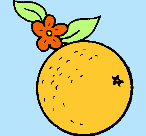 Dibujo naranja pintado por hitany