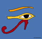 Dibujo Ojo Horus pintado por pintar