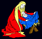 Dibujo Nacimiento del niño Jesús pintado por FRANCIS