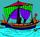 Dibujo Barco romano pintado por amalia