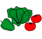 Dibujo Verduras pintado por hugo