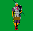 Dibujo Soldado romano pintado por mmmmmm