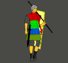Dibujo Soldado romano pintado por adriben