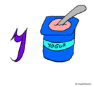 Dibujo Yogur pintado por YARA