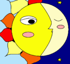 Dibujo Sol y luna 3 pintado por ali10