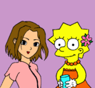 Dibujo Sakura y Lisa pintado por noelia31