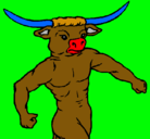 Dibujo Cabeza de búfalo pintado por chantarel