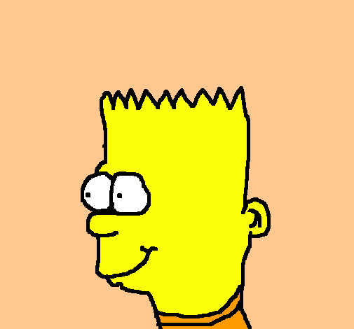 Dibujo Bart pintado por paola