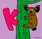 Dibujo Koala pintado por fresa