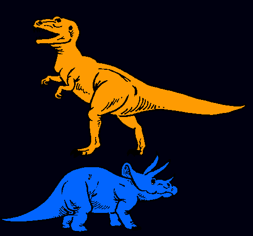 Triceratops y tiranosaurios rex