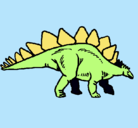 Dibujo Stegosaurus pintado por ALONSO