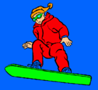 Dibujo Snowboard pintado por adriano