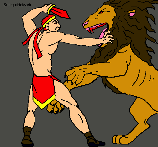 Gladiador contra león