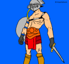 Dibujo Gladiador pintado por samanta