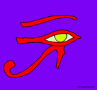 Dibujo Ojo Horus pintado por redeye