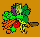 Dibujo verduras pintado por chaxi