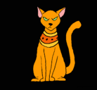 Dibujo Gato egipcio pintado por Neus
